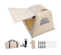 KAIYUEMAOYI Tente Gonflable Camping Familiale, Imperméable et Coupe-Vent, pour 3-5 Personnes, Montage