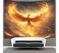 kaiyun 180cmx230cm Tapisserie Feu Phénix Tenture Murale Oiseau divin D'impression 3D Décoration Murale Pour Chambre Dortoir Fête