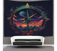 kaiyun 180cmx230cm Tapisserie Inconnu Latitudes Tenture Murale Navigation D'impression 3D Décoration Murale Pour Chambre Dortoir Fête