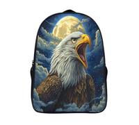 kaiyun Aigle à la Gueule Ouverte Sac À Dos Enfant,Léger Mignon Cartable Garçons Filles Étudiant Utilisation Quotidienne Lune Et Nuages Sac 16 inch