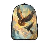 kaiyun Aigle, Bald Aigle Sacs À Dos Pour Étudiant,Mignonne Vol Décontracté Pour Garçons Filles Voituretable Scolaire 16 inch