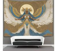 kaiyun Ailes de pharaons ou de déesses égyptiennes Tenture Murale Tapisserie, Décoration Murale,art Mural Au Plafond 130cmx150cm