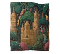 kaiyun Ancien Palais Russe doré, Oiseau de Paradis,Nouvelle Couverture De Dortoir,Douce,Confortable,Moelleuse,Quatre Saisons,50x60inch(127x152cm)