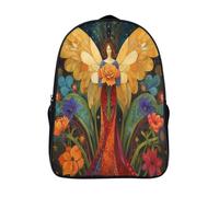 kaiyun Anges Sacs À Dos,Mystical Fleurs Voituretable Avec Boucle De Réglage Pour Garçons Et Filles,16 inch Léger Décontracté Sac De Voyage