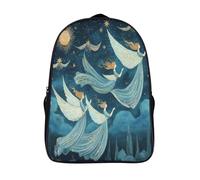 kaiyun Anges Volant dans le Ciel Sac À Dos Unisexe Loisir Backpack Garçons École Sacs Filles Jupe Longue Étoiles Cartable Daypacks Adulte Léger 16 inch