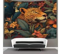 kaiyun Animaux sauvages jouant Tapisserie,Strange Forêt À Suspendre Au Mur,Décoration Murale Pour Chambre Dortoir Fête 130cmx150cm