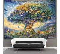 kaiyun Arbre de vie Murale À Suspendre, Aigle Lion And Wolf Tapisserie Esthétique,pour Chambre Dortoir Fête Décoration De La Maison Pour Le Salon 100cmx150cm