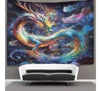 kaiyun Arc-en-ciel Cosmic Dragon Tapisserie Pour Décoration Murale, Tapisserie Pour Chambre À Coucher, Style d'art de l'alchimie Tapisseries Tentures Murales Pour Salon 130cmx150cm