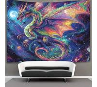 kaiyun Arc-en-ciel Cosmic Dragon Tapisserie,Style d'art de l'alchimie Décoration Murale En Tissu Pour La Chambre À Coucher Le Salon Le Dortoir,130cmx150cm