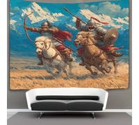 kaiyun Archers mongols du XIIIe siècle Tapisserie Murale À Suspendre, Pour Décoration De Chambre À Coucher,fête D'anniversaire Ou Toile De Fond De Jardin 130cmx150cm