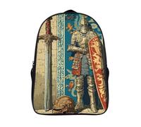 kaiyun Armes et armures médiévales Femme Sac À Dos Garçons École Sacs Cartable Ange guerrier Daypacks Adulte Fashion Décontracté Bag College Pack 16 inch