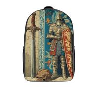 kaiyun Armes et armures médiévales Sac À Dos Enfant Fille Ange Guerrier Garçons Adolescents Primaire Avec Boucle De Réglage Cartables Scolaires 17inch