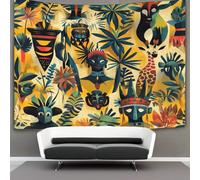 kaiyun Arrière-plan Africain Tapisserie Éléments africains Suspendu Au Mur Chambre À Coucher,salon,dortoir,esthétique,décoration Murale 180cmx230cm