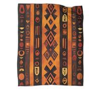 kaiyun Art Africain Jeté À Motifs pour Camping en Plein Air,Chaud Style de Conception tribale Jeté Léger pour Canapé-lit 50x60inch(127x152cm)