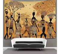 kaiyun Art africain Tapisserie Peintures africaines Murale À Suspendre Pour Chambre À Coucher,salon,appartement,dortoir,décorations Murales, 100cmx150cm