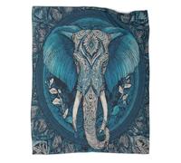 kaiyun Art de l'éléphant,Style Mandala Bleu Couverture De Canapé,Édredon Mignonne avec Motif Personnalisée 60x80inch(150x200cm)