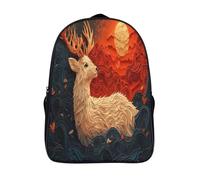 kaiyun Art du papier découpé Sac À Dos Enfant Garçon Et Fille Cartable,Chinese Cerf De Sac Dos De Grande Capacité Les Bon Pour L'école Et Les Voyages 16 inch