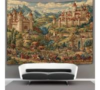 kaiyun Art médiéval, paysage européen Tapisserie Murale Tentures Murales Pour Salon Tenture Murale Décorative Pour Chambre 70cmx100cm