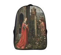 kaiyun Art médiéval Sacs À Dos Pour Étudiant,Mignonne Personnages, jardins, bâtiments Décontracté Pour Garçons Filles Cartable Scolaire 16 inch