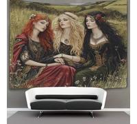 kaiyun Art médiéval Tapisserie Fille in The Field 3D Tenture Murales Décorations Pour La Maison Pour La Chambre 70cmx100cm