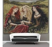 kaiyun Art médiéval Tapisserie Pour Décoration Murale,chambre À Coucher, Fille in The Field Tentures Murales Pour Salon 130cmx150cm