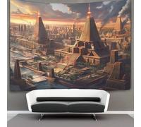 kaiyun Art nouveau Tapisserie,Grandes villes À Suspendre Au Mur,Décoration Murale Pour Chambre Dortoir Fête 130cmx150cm