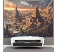 kaiyun Art nouveau Tapisserie,Grandes villes Décoration Murale En Tissu Pour La Chambre À Coucher Le Salon Le Dortoir,100cmx150cm