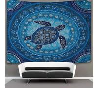 kaiyun Art original aborigène Tapisserie Chambre Esthétique - Murale Indépendante Décoration De Salle Couvre-lit Tortue Tenture Murale, Art Mural 100cmx150cm