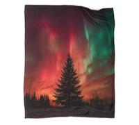 kaiyun Aurore boréale,Nouvelle Couverture De Dortoir Un Immense Sapin,Douce,Confortable,Moelleuse,Quatre Saisons,50x60inch(127x152cm)