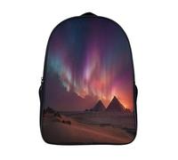 kaiyun Aurores boréales in The Desert Sacs À Dos,3D Imprimé Pyramides Étudiant Cartable Garçons Filles Livre Sac Pour Maternelle Ou Primaire 16 inch