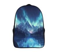 kaiyun Aurores Boréales Sac À Dos D'école Aurore boréale Imprimé 3D Sac À Unisexe Pour Enfants/étudiants/Adultes 16 inch