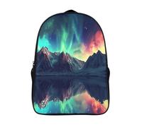 kaiyun Aurores Boréales Voituretable À Dos Enfant École Fille Garçon Collége Sac De Voyage Aurore boréale Léger Sac D'école Scolaires 16 inch