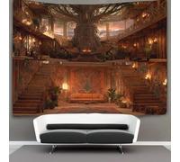 kaiyun Aztèque Tapisserie,style Cabane dans les arbres À Suspendre Au Mur,Décoration Murale Pour Chambre Dortoir Fête 100cmx150cm