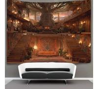 kaiyun Aztèque Tenture Murale Tapisserie,style Cabane dans les arbres Décoration Murale,art Mural Au Plafond 150cmx200cm