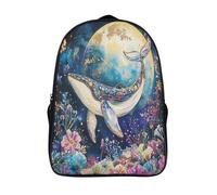 kaiyun Baleine Diving in The Lune Sacs À Dos Adolescents,Design Respirant Cartable Mer magnifique,Sac À Dos Enfant Pour Ecole,Garçon,Fille,Primaire 16 inch