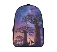 kaiyun Baobab africain, Giraffe Sacs À Dos Pour Étudiant,Mignonne Ciel nocturne Décontracté Pour Garçons Filles Cartable Scolaire 16 inch