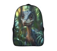 kaiyun Bébé vélociraptor en quête de nourriture dans la Jungle Sac A Dos Ecole Primaire,Sac À Dos Pour Enfants - Faune Sac De Livre D'école Adolescents Con Boucle De Réglage 16 inch
