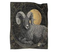 kaiyun Bélier, Symbole Astrologique Couverture Carte céleste Ancienne Super Douce,légère,Chaude Et Confortable pour Canapé De Voyage,40x50inch(100x130cm)