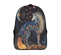 kaiyun Bêtes du Grand Nord Voituretable Loup Imprimé 3D Sac À Dos Pour Ordinateur Portable Unisexe Pour Enfants/étudiants/Adultes 16 inch