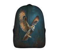kaiyun Bighorn Chouettes Fly And Land in The Forêt Sac À Dos Cartable Scolaire Boucle De Réglage Sac A Dos Filles Garçons Pour Enfants Mignon Sac Scolaire 16 inch