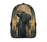 kaiyun Black Chèvre And Candles Sacs À Dos Étudiant Cartables Scolaires 3D Imprimé Sacs D'école Pour Garçons Filles 16 inch