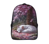 kaiyun Blanc FBœuf Under The Cherry Tree Sac À Dos Unisexe Loisir Backpack Garçons École Sacs Filles Cartable Daypacks Adulte Léger 16 inch