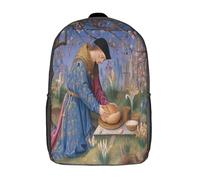 kaiyun Boulanger médiéval Sacs À Dos,Crocus en fleurs Cartable Avec Boucle De Réglage Pour Garçons Et Filles,17inch Léger Décontracté Sac De Voyage