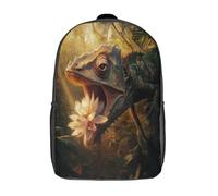 kaiyun Caméléon Cartable Lotus Imprimé 3D Sac À Dos Pour Ordinateur Portable Unisexe Pour Enfants/étudiants/Adultes 17inch