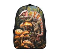 kaiyun Caméléon Sac À Dos Enfants - Garçons Filles Champignon Cartable Scolaire Adolescents Bon Pour L'école Et Les Voyages 16 inch