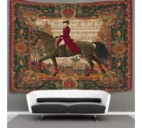 kaiyun Cavalière britannique sur un cheval de dressage Tapisserie Tenture Murales Décoration Murale,impression HD Pour Salon,chambre À Coucher Et Dortoir 180cmx230cm