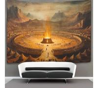 kaiyun Centre du tabernacle Tenture Murale Tapisserie,Camping de forme circulaire Décoration Murale,art Mural Au Plafond 70cmx100cm