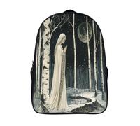 kaiyun Chandeleur, Jeune Déesse Sac À Dos Filles Cartable Enfants Garçons 16 inch Grande Capacité Adolescents Bouleau et Lune Noire Sac De Voyage Scolaire Poids Léger