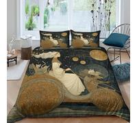 kaiyun Char de Freya, déesse navige de l'amour Taies d'oreiller Et Housses De Couette Impression Numérique 3D Literie 3 Pièces Adaptée Aux Adultes Et Enfant Double（200x200cm）