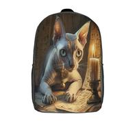 kaiyun Chat antique Sacs À Dos,3D Imprimé Art égyptien Étudiant Cartable Garçons Filles Livre Sac Pour Maternelle Ou Primaire 17inch